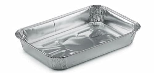 Bakery Direct Small Aluminium Foil Recyclable Traybake - Bake-in Mould - 190 x 126 x 26mm (Silver, 10)