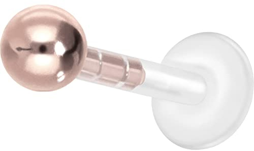 PIERCINGLINE PMFK Labret mit Plug-in System | CHIRURGENSTAHL-KUGEL| Piercing Ohr Lippe Nase Helix Medusa | Farb & Größenauswahl
