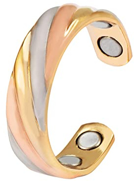 EnerMagiX Mode damring 3 färger guld silver roséguld koppar magnetisk ring justerbar storlek kvinnlig magnet smycken fingerkläder