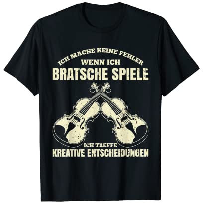 Bratsche Spielen Viola Musik Bratschist Orchester Violist T-Shirt