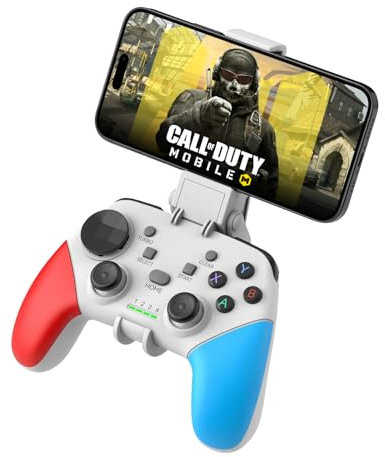 Joso Wireless Mobile Gaming Controller for iPhone, Android, iPad, Tablet, PC, Phone Controller with Phone Clip Supports Cloud Game, COD Mobile, Genshin Immpact, Remote Player Gamepad