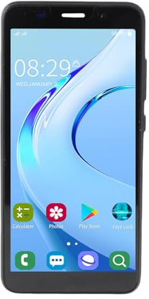 Rino4 Pro 5,45 Tums HD-skärmtelefon, Dual Sim Dual Standby-smartphone, Android-systemtelefon, RAM 2GB ROM 32GB, Ansiktsigenkänningsfunktion, För äldre Studenter Tonåringar (Svart)