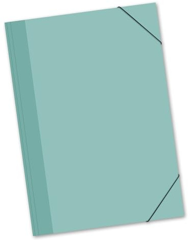 itenga große Zeichenmappe DIN A2 - Farbauswahl - Gummizugmappe Sammelmappe - für Kinder Jugendliche Schüler Mädchen Jungen Erwachsene (pastell grün)