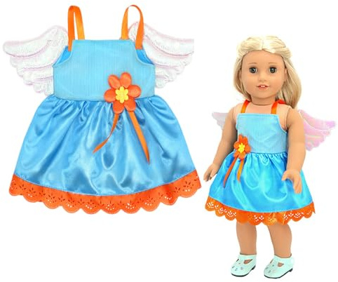 Kleidung Outfits für Baby Puppen,Osuter Heless Puppenkleidung 35-45,Kleidung,Puppenkleidung,Puppenkleid mit Flügeln,Süßes Kleid Kompatibel mit Baby Annabell,Nenuco und Mehr