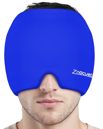 ZNÖCUETÖD Migraine Headache Relief Cap Hat Full Head ice Pack Wrap Cold Cap