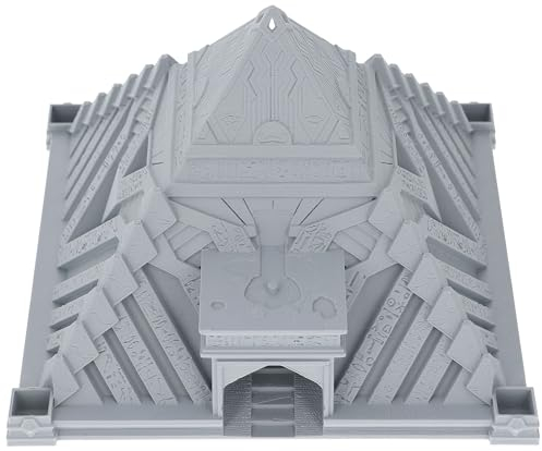 Der Große Pyramiden-Würfelturm - Grundfläche 17x17 cm Höhe 12 cm - Mythic Roll - PLA - Gedruckt in Deutschland - Perfekt für Tabletop Warhammer DnD Dungeons and Dragons Brettspiele, Farbe:Schwarz