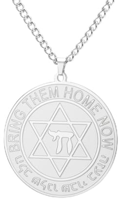 VASSAGO Collana con stella di David con ciondolo ebraico Chai ebraico Hanukah Menorah ciondolo 12 costellazioni collana amuleto gioielli ebraici per uomo donna (Stella d'argento di David)