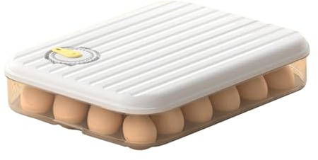 Myhoomowe Huevera para Frigorífico, Caja de Conservación, Caja de Almacenamiento de Plástico Transparente, Caja de Almacenamiento de Huevos, Color