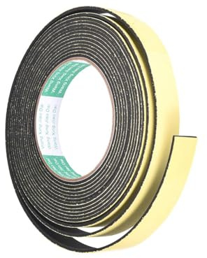 MACHSWON 1 Pcs Sealing Foam Tape 20mm Wide 2mm Thick 5m/16.4ft Long, Self-Adhesive EVA Weatherproof Tape for Window, Door Insulation & Automotive Soundproofing