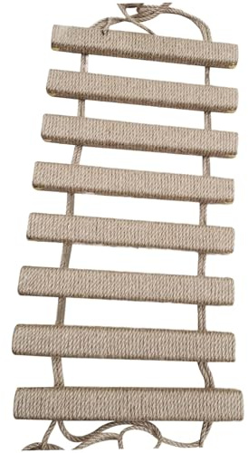 HoveeLuty Cat Ladder 20x10 Inch Hanging Wooden Cat Bridge Wrapped with Linen Rope Scratch Resistant Cat Ladder for Indoor Cats Cat Supplies Cat Scratching Post Katzenleiter Cat Climbing