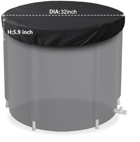 Cubierta de baño de hielo para exteriores de diseño elegante que proporciona un blindaje completo contra la intrusión de agua y polvo (32 x 5.9 pulgadas)