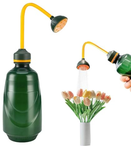 Gießkanne mit Brause, Kleine Gießkanne für Zimmerpflanzen Anzucht Gießbrause Transparente Handdruck-Sprühflasche Ideal für Zimmerpflanzen und Kübelpflanzen, Indoor und Outdoor