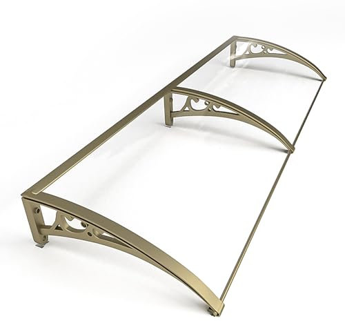 Tendone parasole in alluminio per finestre, porte e terrazze, protezione dai raggi UV, in policarbonato, per ingresso esterno, resistente alle intemperie e soluzione ombreggiante