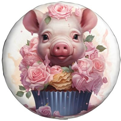 Reifenschutzhülle Kuchenschwein Waschbar Reifensack Uv-Schutz Autorädertaschen Für Auto Fahrzeuge Truck 16 inch