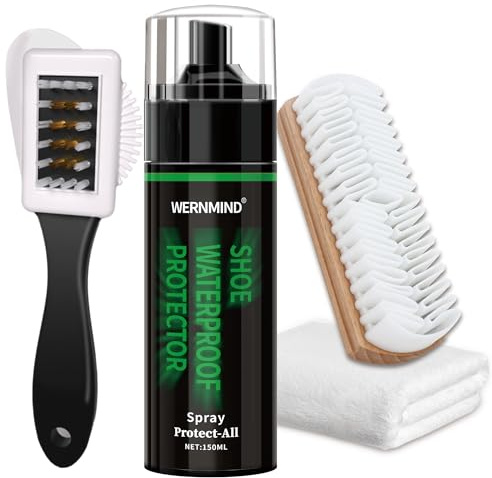 WERNMIND 4PCS Suede Nubuck Shoe Protector Water Resistant Spray 150ML Shoes Waterproof Stain Sneaker Boot Canvas Waterproofing Spray