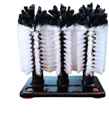 Brosse de Nettoyage pour vitres - Nettoyeur de Bouteilles avec Base d'aspiration puissante - Nettoyeur à récurer pour chopes à bière et Vaisselle Haute - Outil de rinçage pour Verres à