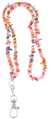 Alipis Cordino Decorativo da Appendere in Colori Assortiti Perline a Conchiglia, Laccetto Identificativo Leggero per Cellulare, Porta Badge e Chiavi, Accessorio da Ufficio e Scuola