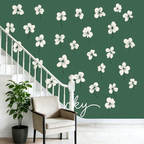 Carta da Parati Fotografica Acquerello Testo Fiori Verde Salvia Carta da Parati in Tessuto Non Tessuto Decorazione Soggiorno Camera De Letto Sala Ufficio, 200 x 140 cm