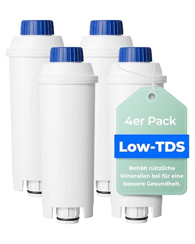Waterdrop Low-TDS Filtro de Agua, Repuesto para De'Longhi®, Pack de 4