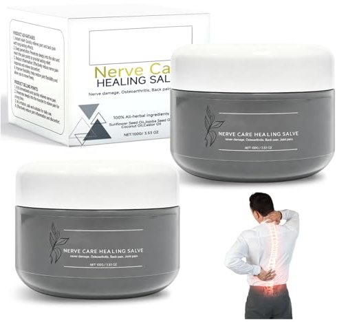 KutaKuta 2 PCS Nerve Care Salve, Professional Nerve Pain Relief Cream Contains Active Plant Extracts for Back, Shoulder, Ankle, Wrist, Relieve Stiffness in Joints and Improve Joint Flexibility
