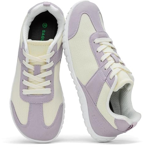 SAGUARO Zapatillas Barefoot Mujer Zapatos Minimalistas Transpirables y Ligeros Calzado Casual Verano para Uso Diario Gimnasio y Fitness, Morado 38 EU