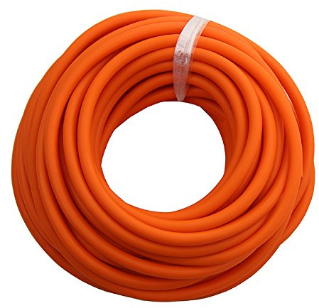 Tuyau en latex, corde élastique, lance-pierre, catapulte Tuyau en caoutchouc de rechange pour plein air et chasse Orange Diamètre intérieur : 3 mm, diamètre extérieur : 6 mm, longueur : 10 mètres