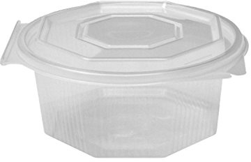 SWS-Schüler Achteckbecher klar mit Deckel 375 ml (PP) [50 Stück]