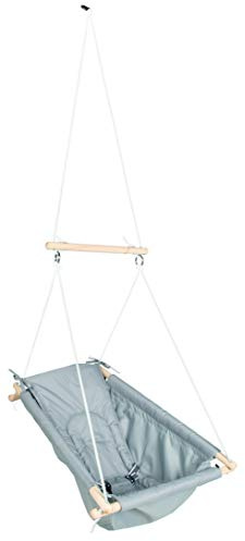roba Hängmattsstol för barn - justerbar från gungsäng till gungstol - inomhus/utomhus - upp till ca 6 år/30 kg - taupe/ grå