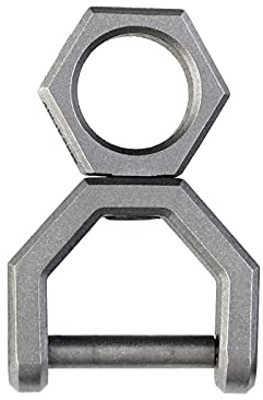 MecArmy CH2 Titanium D-Shape Key Ring, Utility Keyring with Screw Shackle, Key Ring Car Key Tool for Everyday Carry, Keychain Holder Accessories, Blue Medium