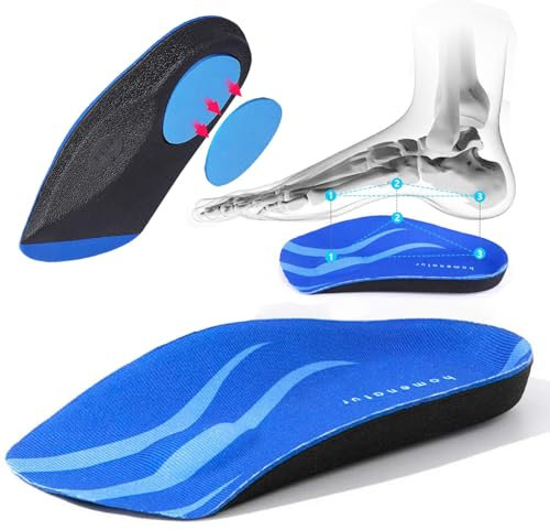 Mallar Fasciit Plantar - 1 Par - Platta och grova fötter - Medium Ortopedisk design Man Mall Kvinna - Bågstöd 3,2cm - Relief Heel & Pronation - Minskning Tryck Walk (M 38-42)