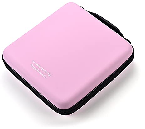LIOVODE DVD-Hüllen, Eva Plastik CD aufbewahrung für Auto Heim Platzsparend | CD tasche, stabile, von blu-ray disc, rutschfeste CD-einlagen, stoßfestes gehäuse, reißverschlussverschluss, platzsparend