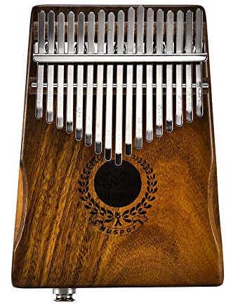 YXSH 17 Tasten Mit Handauflage Curve Design Tragbares Mahagoni Finger Piano Mit Notenbuch & Stimmhammer,Geschenk Für Kinder Erwachsene Anfänger Profi