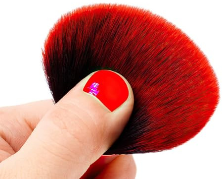 Make-up-Pinsel-Set, 10-teiliges Synthetik-Grundierungs-Concealer-Puder-Rouge-Lidschatten-Augenbrauen-Lippen-Make-up-Pinsel-Set (rot)