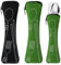 SwirlColor Porta Cubiertos, 2 Piezas Larga Vacía Bolsa para Cubiertos con Cremallera Portátil Estuche Cubiertos para Llevar al Trabajo Escuela Camping Picnic Viajes - Verde, Negro (23,5 x 6 cm)