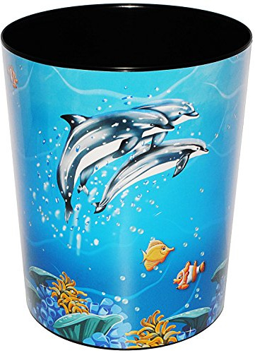 alles-meine.de GmbH Papierkorb Motive wählbar 13 Liter - 30 cm hoch - großer Mülleimer Eimer - wasserdicht - aus Kunststoff Behälter/Spielzeugkorb/Popcornschüssel - auch ..