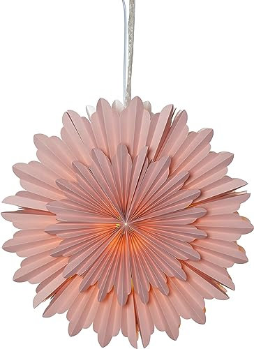 EGLO Weihnachtsstern für innen, Dekostern aus Papier zum Aufhängen, Fensterdeko in Rosa, 3D Adventsstern, Wand Deko Wohnzimmer, Ø 50 cm