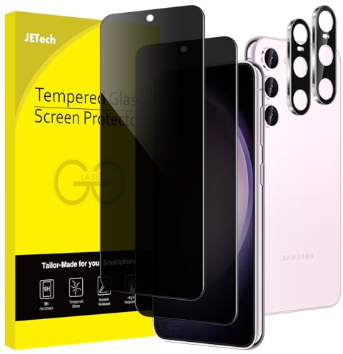 JETech Privacy Pellicola Protettiva per Samsung Galaxy S23+ / S23 Plus 5G 6,6 Pollici e Protezione Fotocamera, Vetro Temperato Film, Pacco da 2 Ciascuno