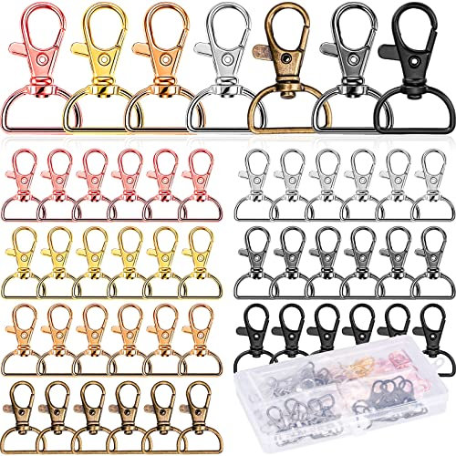 50 Stück Karabiner Schlüsselanhänger, Schlüsselring in 7 Farben,Hochwertige Zinklegierung,Flexibel und Langlebig,Ideal für DIY-Projekte