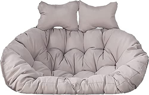 ZTGL Hängesessel Kissen für Zweisitzer, Polster, Auflage für Polyrattan/Rattan Hängeschaukel, Hängekorb, Schaukel Korb, Rückenkissen Ersatzkissen Wasserdicht Outdoor,Grau