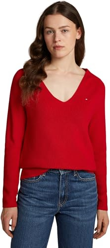 Tommy Hilfiger Jersey Mujer Cardi Fine Cuello de Pico