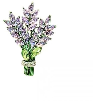 Lavendel Brosche Pin für Frauen Kristall Strass Blume Revers Brosche Pin Strauß Crystal Flower Bouquet Zubehör für Tuch Kleid Hochzeit Party
