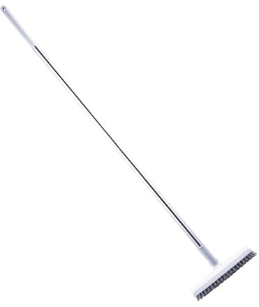Cepillo de limpieza de suelos con mango largo, 104 cm, cepillo de limpieza rígido, cepillo de suelo, estropajo, cepillo de esquina en forma de V, cepillo de lechada para limpiar suelos de azulejos de