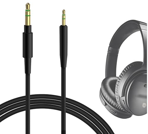 GEEKRIA Audio Cable Compatible with Bose QuietComfort, QC Ultra/SE/45/35 II/35, 700 Headphones, 2.5mm to 3.5mm Replacement Stereo Cord (4 ft/1.2 m)