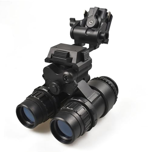 Airsoft Tactical PVS15 Nachtsichtbrille, Attrappe, Fernglas mit Helmhalterung, keine Funktion, NVG-Modell für taktische Dekoration und Requisiten (schwarz)