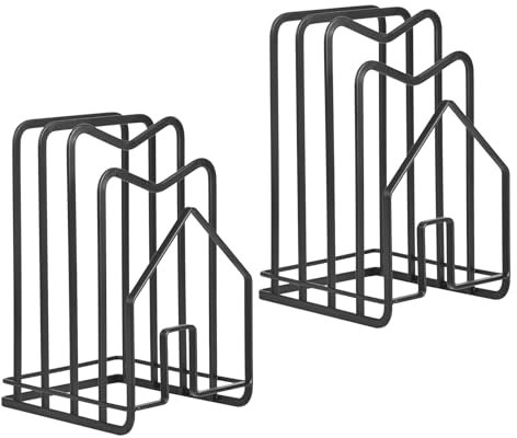 LUXECOVE 2er-Pack Schneidebretthalter, Schneidebrett-Aufbewahrungsregal, Topfdeckelhalter, deckel organizer küche, schneidebrett halter, Edelstahl-Schneidebretthalter (schwarz)