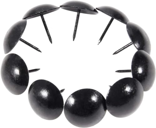 WUSHADEHANS Punaises de Rembourrage, Clou de Rembourrage Noir Antique de 25mm, 10 pièces, boîte à Bijoux en Bois for canapé, Clou décoratif, Punaise de Porte, quincaillerie de Meubles