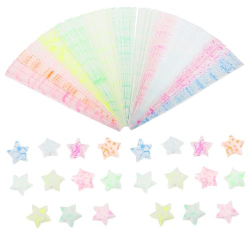 KONTONTY 210stücke Origami Papier Sterne Streifen Für Basteln Diy Handwerk Mit Farbigem Papiersternstreifen Aus Papier Für Schule Projekt