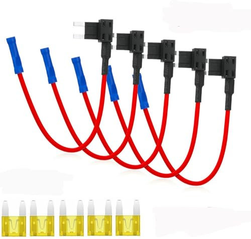 5x Autosicherungen Verteiler Auto KFZ Stromdieb Steck Sicherung Stromabgreifer Mit 16AWG mini 20A Sicherung APT ATR