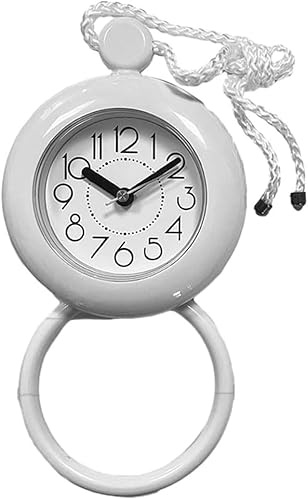 NMJHEVX wasserdichte Badezimmer-Duschuhr, Badezimmer-Uhr, hängende Uhr, Dekorative Wanduhr, analoge Quarzuhr zum Aufhängen, Ständer, Doppelzweck, mit Kordel,Durchmesser 11,5 cm