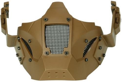 Jungle Leopard Taktische Maske, Halbmaske, Airsoft-Helm, Netzmaske, Kriegsspiel, Paintball, Gesichtsschutz(T)